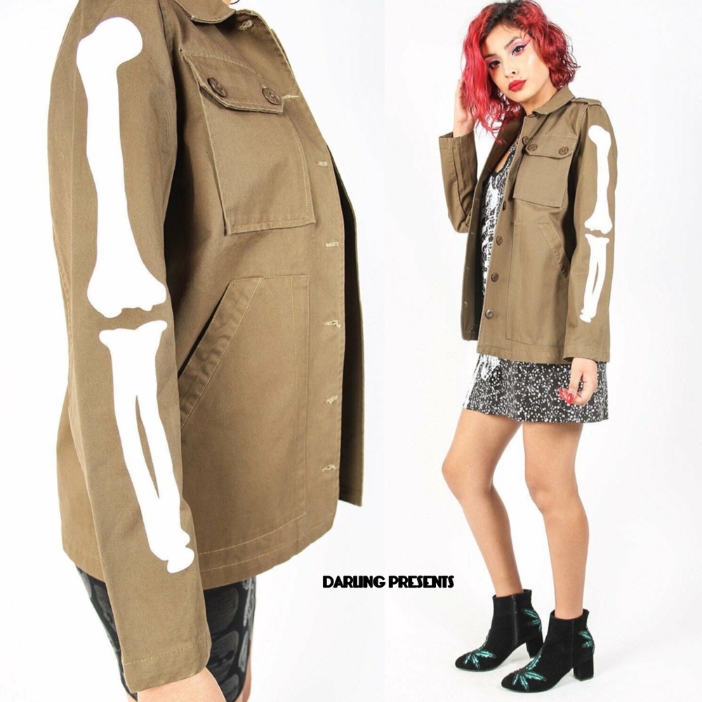 Iron Fist Bone In Military Jacket Women Color Olive Size S - Picture 6 of 7